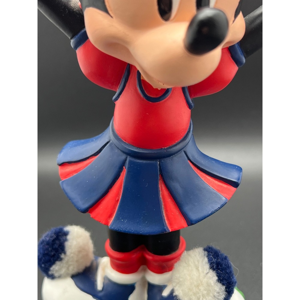 Vintage Walt Disney World Minnie Mouse Cheerleader Figurine Red Blue White